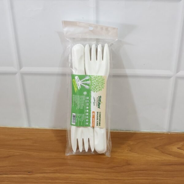 compostable bagasse fork â€“ 10 pcs pack