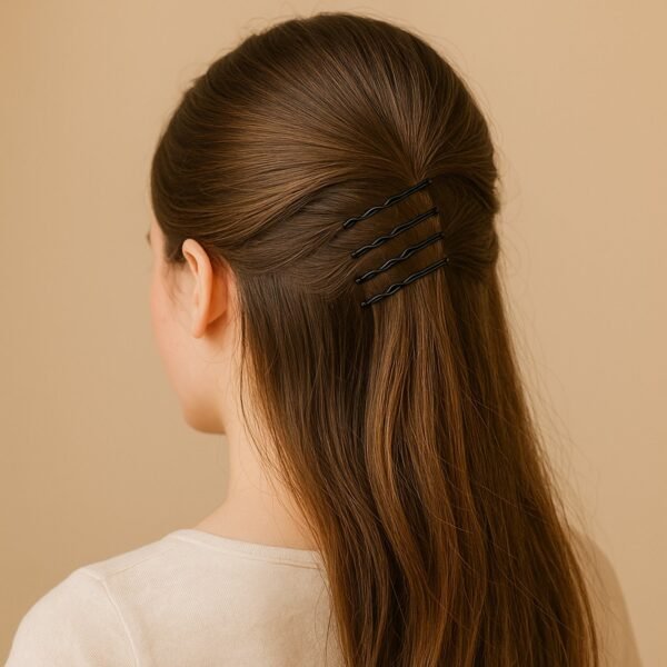 small black hair bobby pins (36 pc)