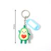 cute avocado cartoon keychain with name tag holder (1 pc) cute avocado cartoon keychain with name tag holder (1 pc)