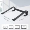 fixed metal laptop stand for desk (25 Ã— 26 cm)