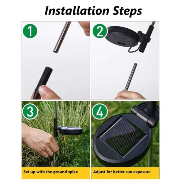 solar powered starburst firework garden light (1 pc)