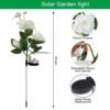 solar powered decorative garden flower lights set of 2