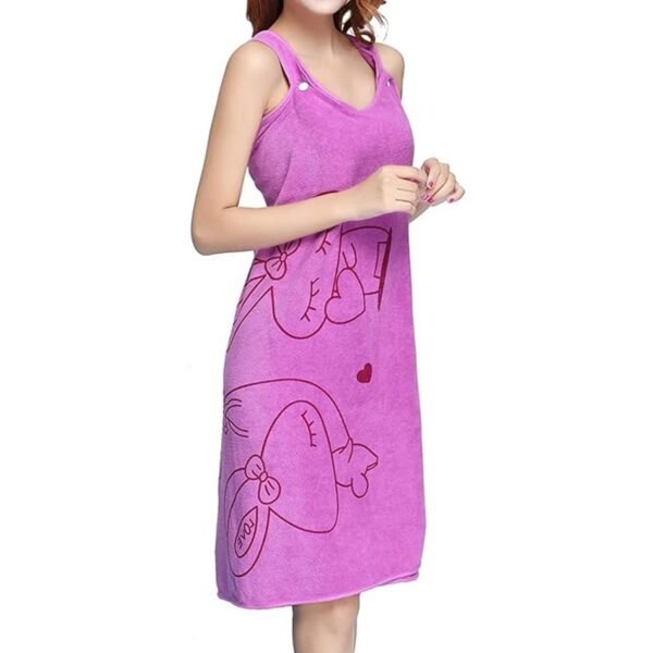 soft & absorbent microfiber bath towel wrap with shoulder straps (1 pc)