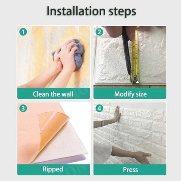 wallpaper 3d foam wallpaper sticker panels (76 x 70 cm / 1 pc)