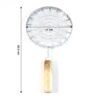 stainless steel wire skimmer with wooden handle (1 pc)