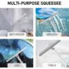 2 in 1 window glass cleaning wiper with microfiber pad