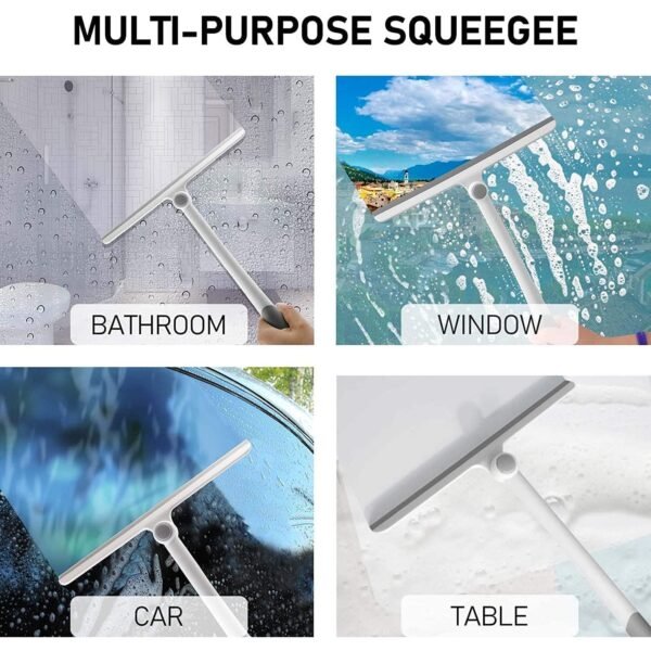 2 in 1 window glass cleaning wiper with microfiber pad