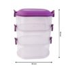 3 layer stackable airtight food storage container set (1 set) 3 layer stackable airtight food storage container set (1 set)