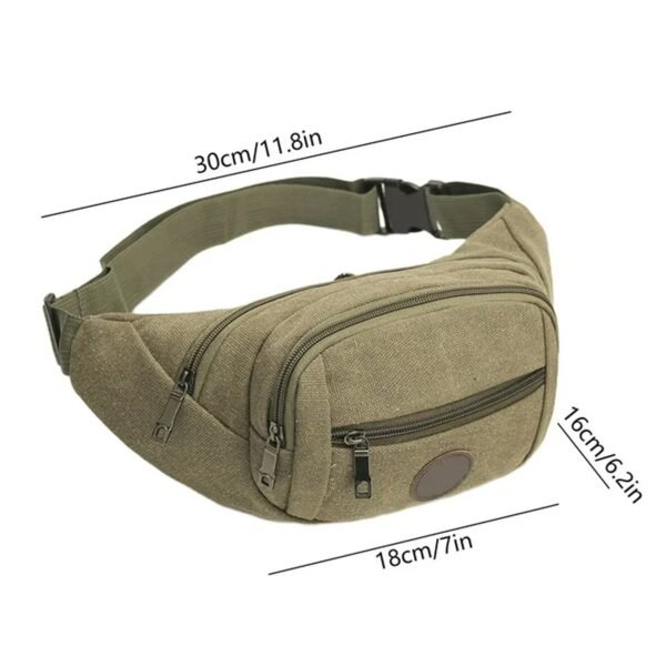 stylish canvas waist bag for men & women (1 pc)