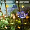 solar powered multicolor starburst firework garden light set (2 pc / 150 led)