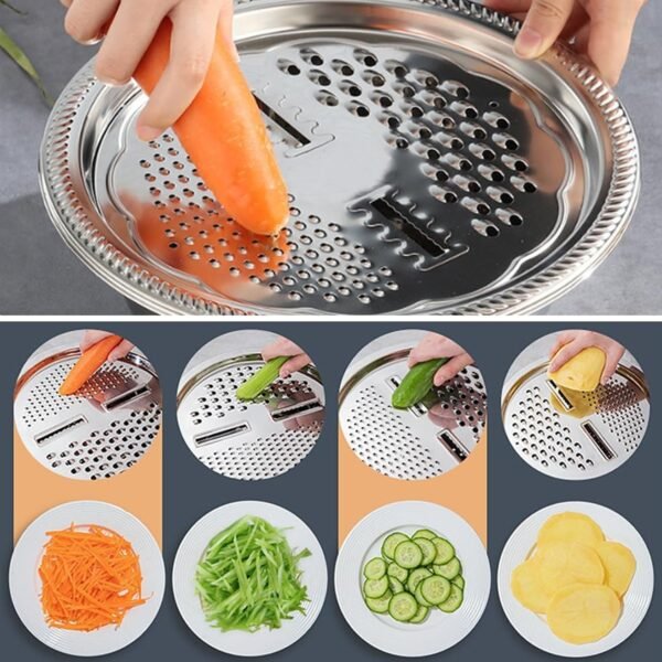 3 in 1 stainless steel mixing, straining & grater bowl set