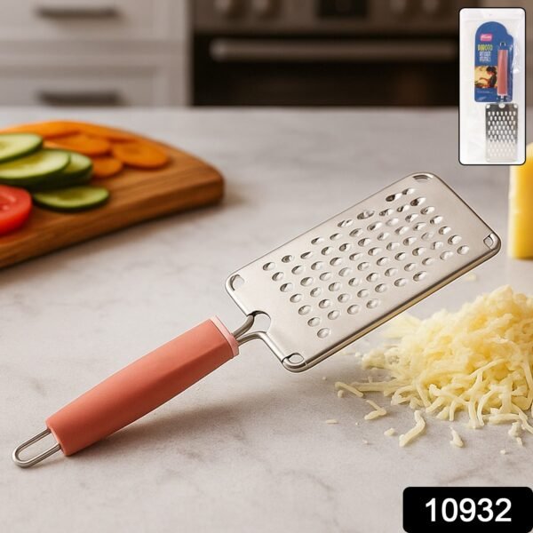 supermom stainless steel vegetable & cheese grater with soft grip handle (1 pc)