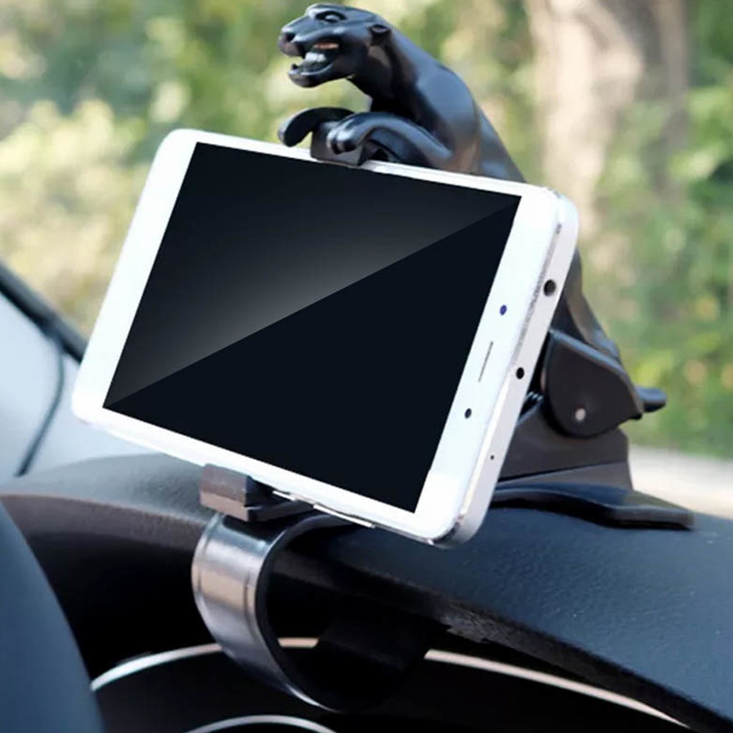 jaguar leopard shape plastic phone clip, mobile phone holder for car use