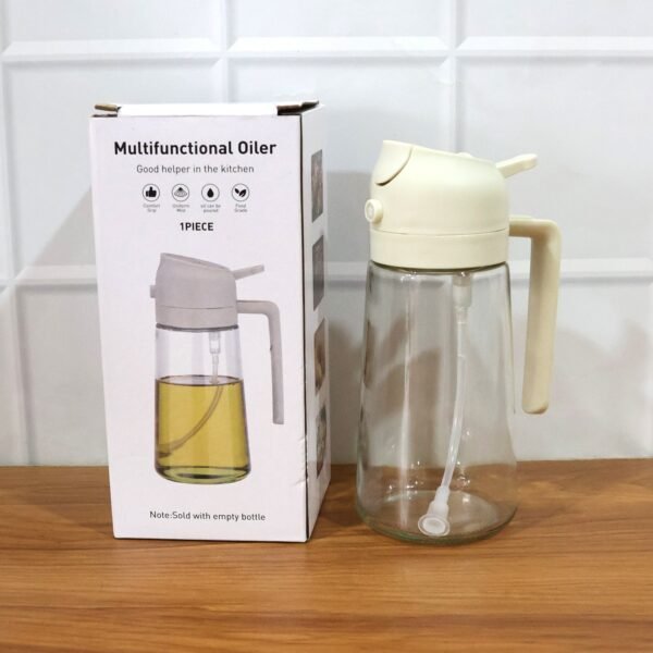 2 in 1 multi purpose glass oil dispenser bottle (500 ml approx)