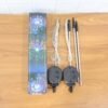 solar powered multicolor starburst firework garden light set (2 pc / 150 led)