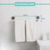 self adhesive towel rod / rack (1 pc)