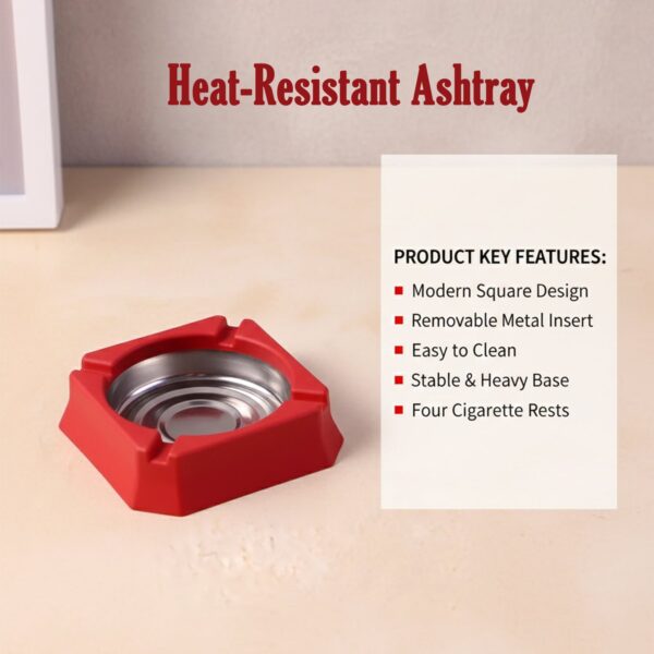 heat resistant ashtray (1 pc)