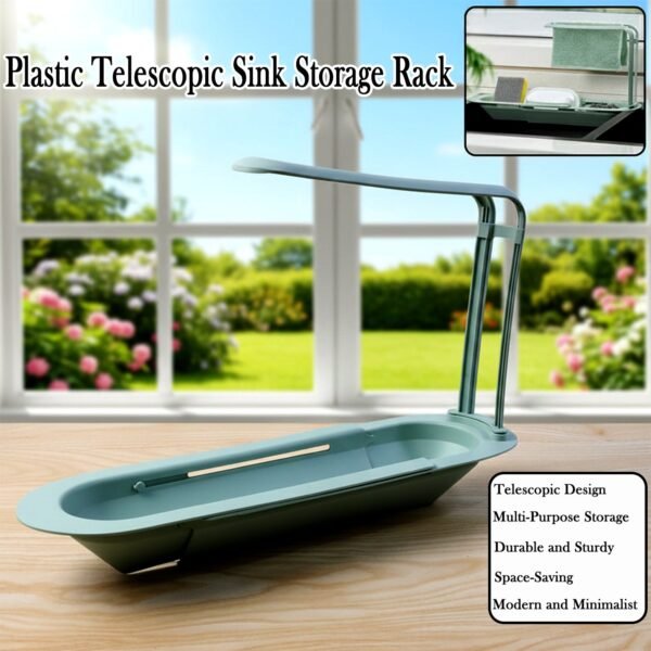 plastic telescopic sink storage rack