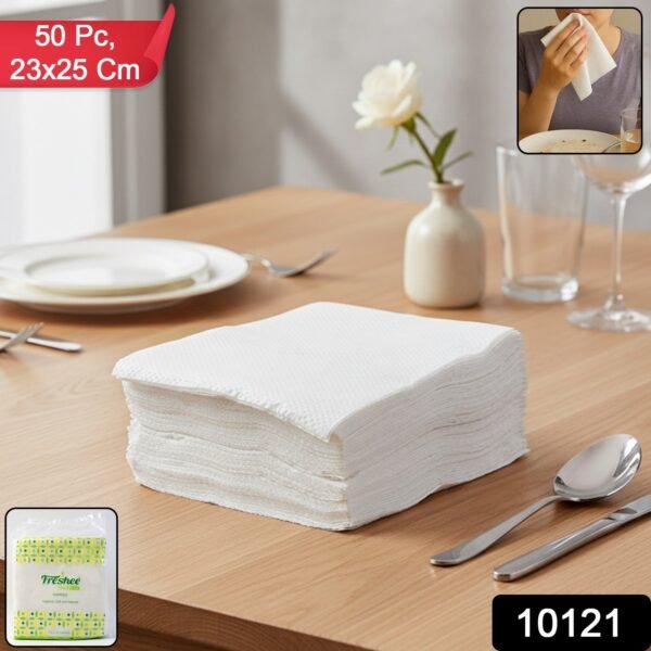 freshee premium ultra soft disposable paper napkins â€” 50 pc (23 x 25 cm)