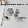 stainless steel sink drain strainer set (3 pc) stainless steel sink drain strainer set (3 pc)