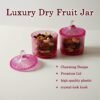 plastic luxury transparent dry fruit storage jars (2 pc)