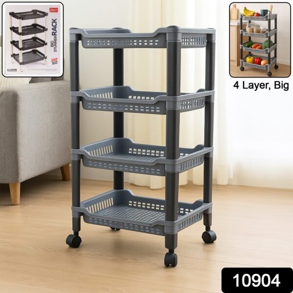 apex 4 layer big multipurpose plastic storage rack
