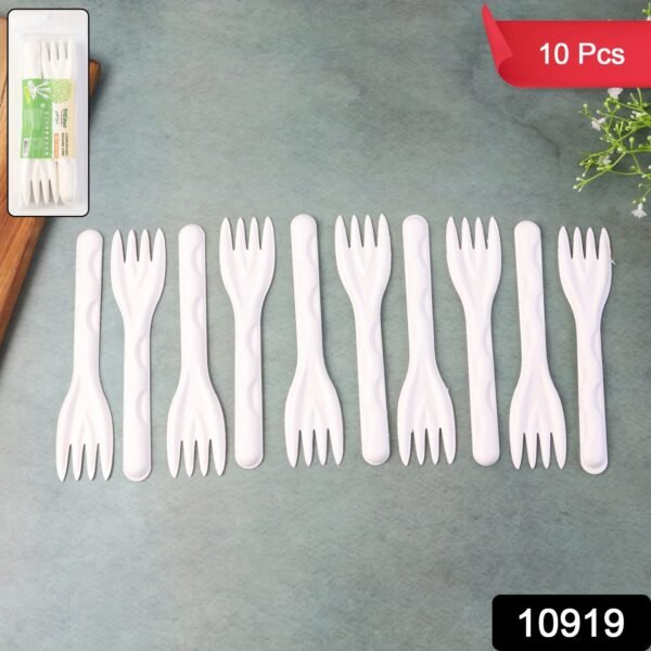 compostable bagasse fork â€“ 10 pcs pack