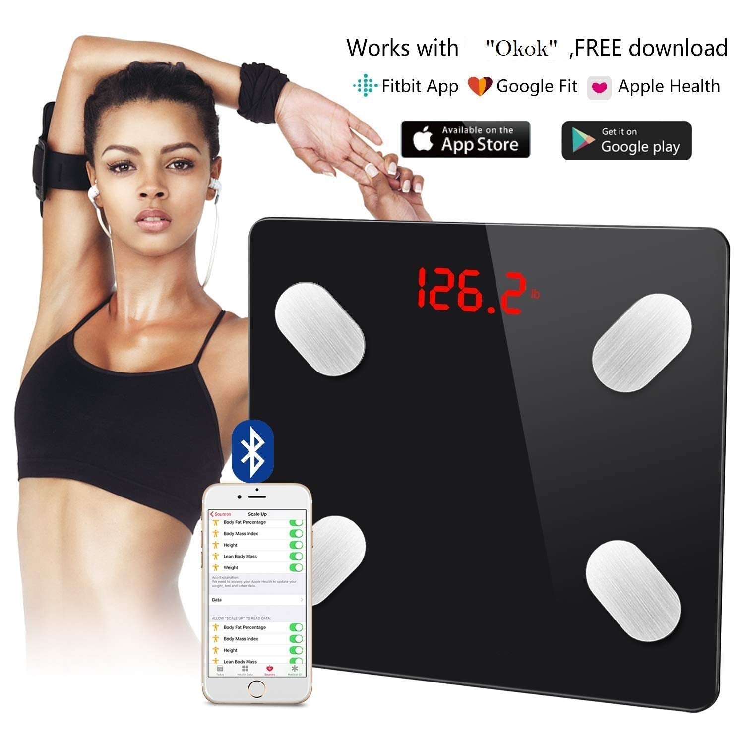 bluetooth body fat scale digital smart body weight scale ios and android app to manage body weight, body fat, water, muscle mass, bmi, bmr, bone mass and visceral fat with bmi scale bluetooth body fat scale digital smart body weight scale ios and android app to manage body weight, body fat, water, muscle mass, bmi, bmr, bone mass and visceral fat with bmi scale