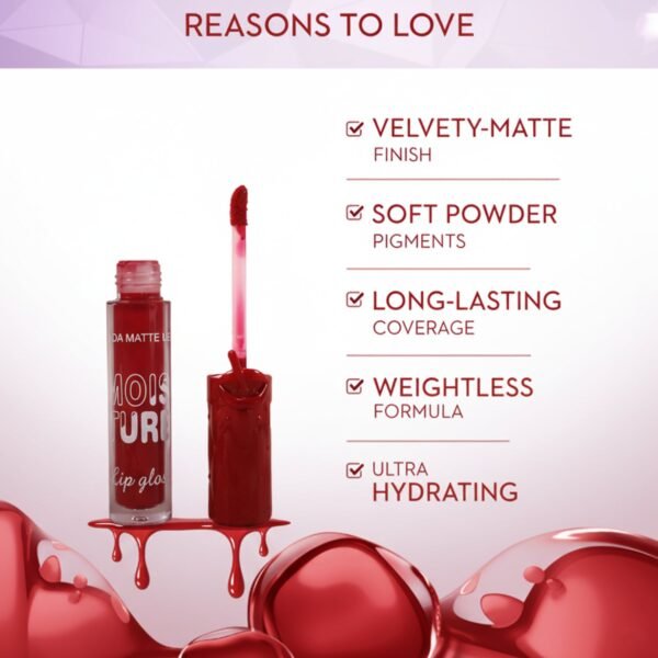 high pigment matte liquid lip gloss for women (1 pc)