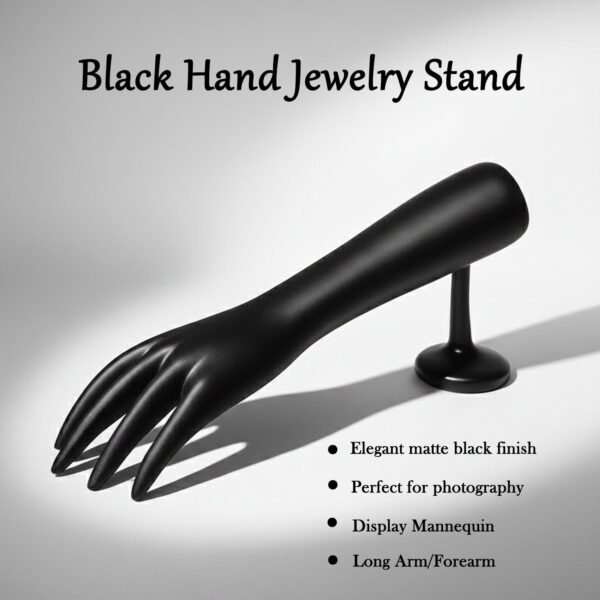 elegant black hand shaped jewelry display stand (1 pc)