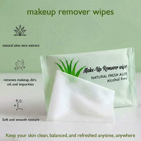 premium natural aloe makeup remover wipes (pack of 10 pc)