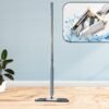x shape hands free squeeze microfiber floor mop for home cleaning