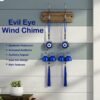decorative evil eye hanging wind chime set (2 pc set)