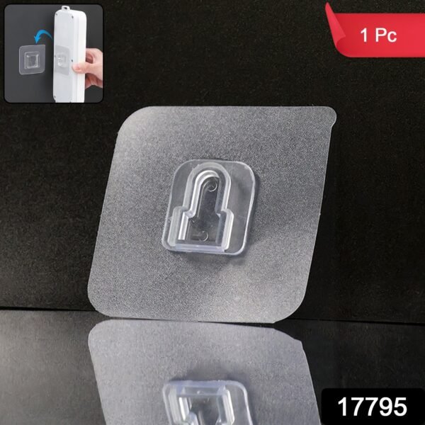 premium transparent wall hook sticker (1 pc)