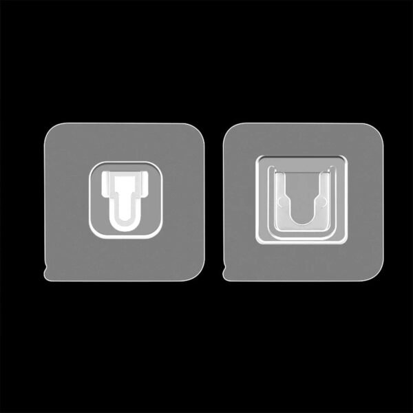 adhesive plastic wall hooks heavy duty (1 pair)