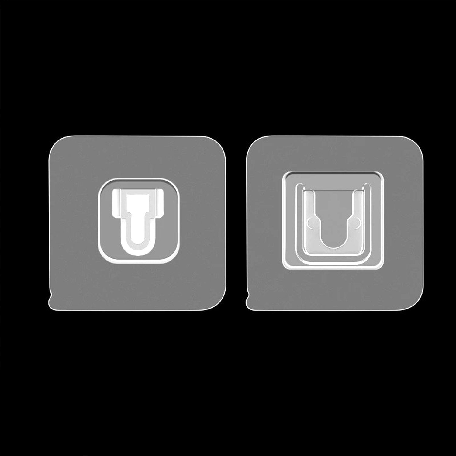 adhesive plastic wall hooks heavy duty (1 pair)