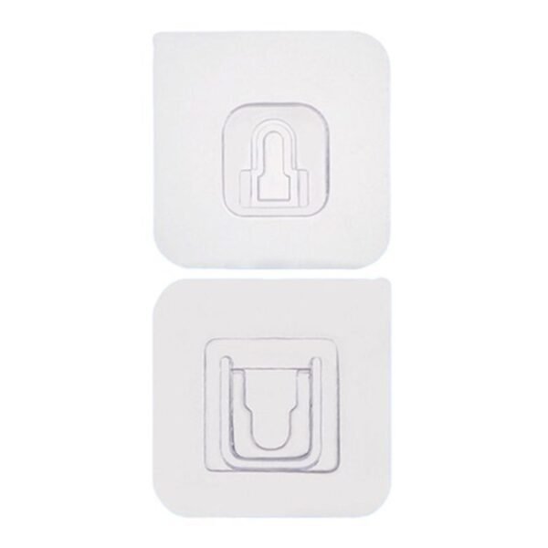 adhesive plastic wall hooks heavy duty (1 pair)