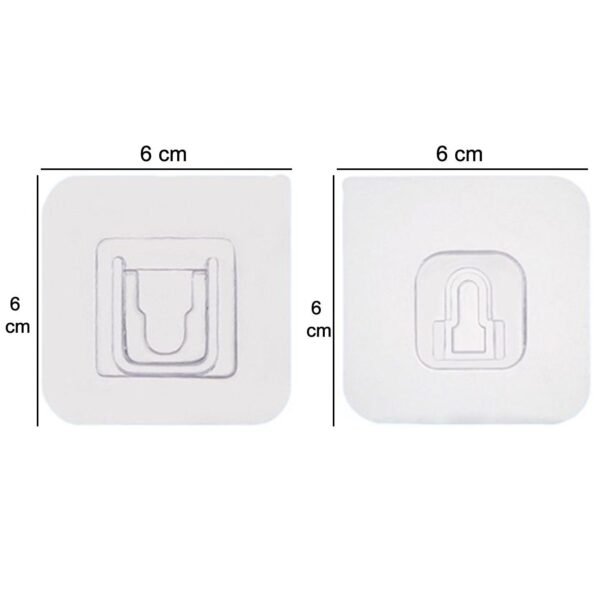 adhesive plastic wall hooks heavy duty (1 pair)
