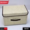 foldable storage box with lid and handles cotton linen organizer for nursery