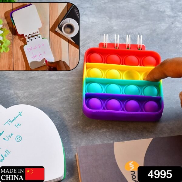 square it fidget spiral notebook bubble push silicon toy school use