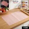 transparent plastic fridge mat 45 x 29 cm (4 pc)