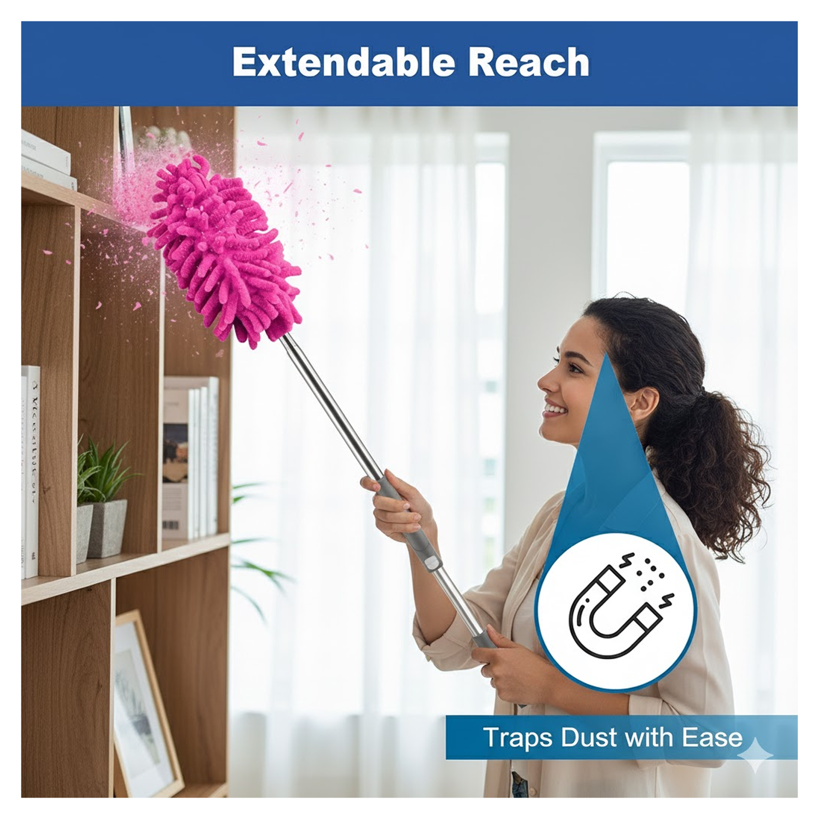 multipurpose microfiber fan cleaning duster for quick and easy cleaning