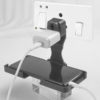 multi purpose wall holder stand for charging mobile (black)