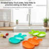6 piece rabbit shape dish set for kids (multicolor)