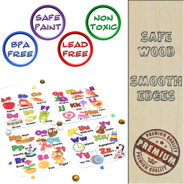 abc jigsaw puzzle toy for children (4 pcs pack)