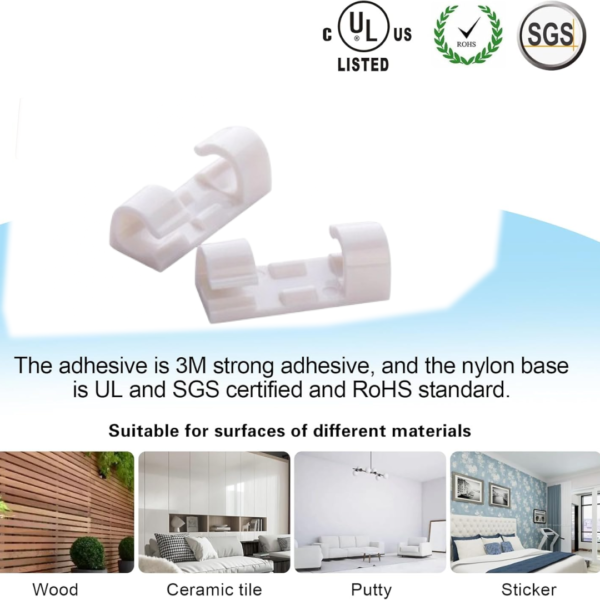 self adhesive cable clips – round plastic wire holder for cord management (pack of 20) self adhesive cable clips – round plastic wire holder for cord management (pack of 20)