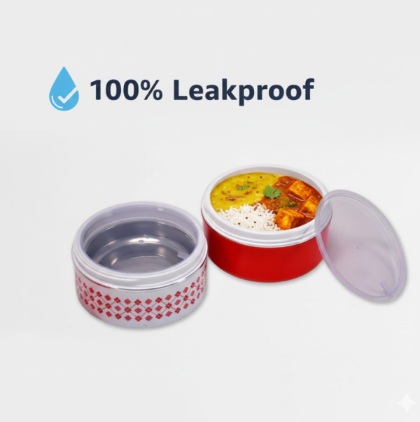 2layer adjustable insulated tiffin set of 1, blue 2 containers lunch box