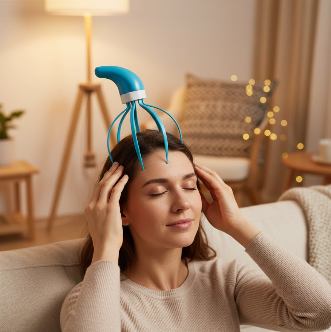 super life refreshing head massager hand grip