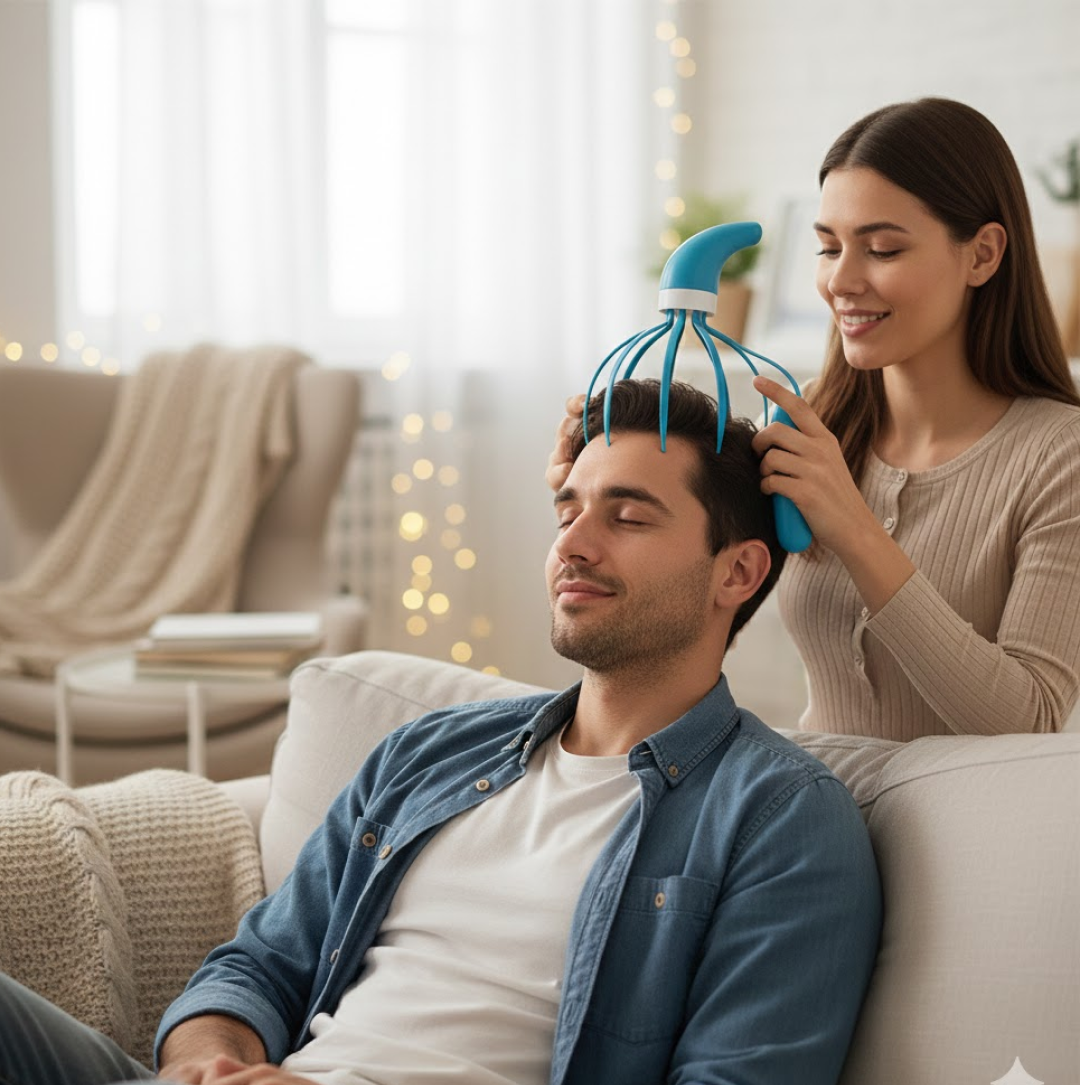 super life refreshing head massager hand grip