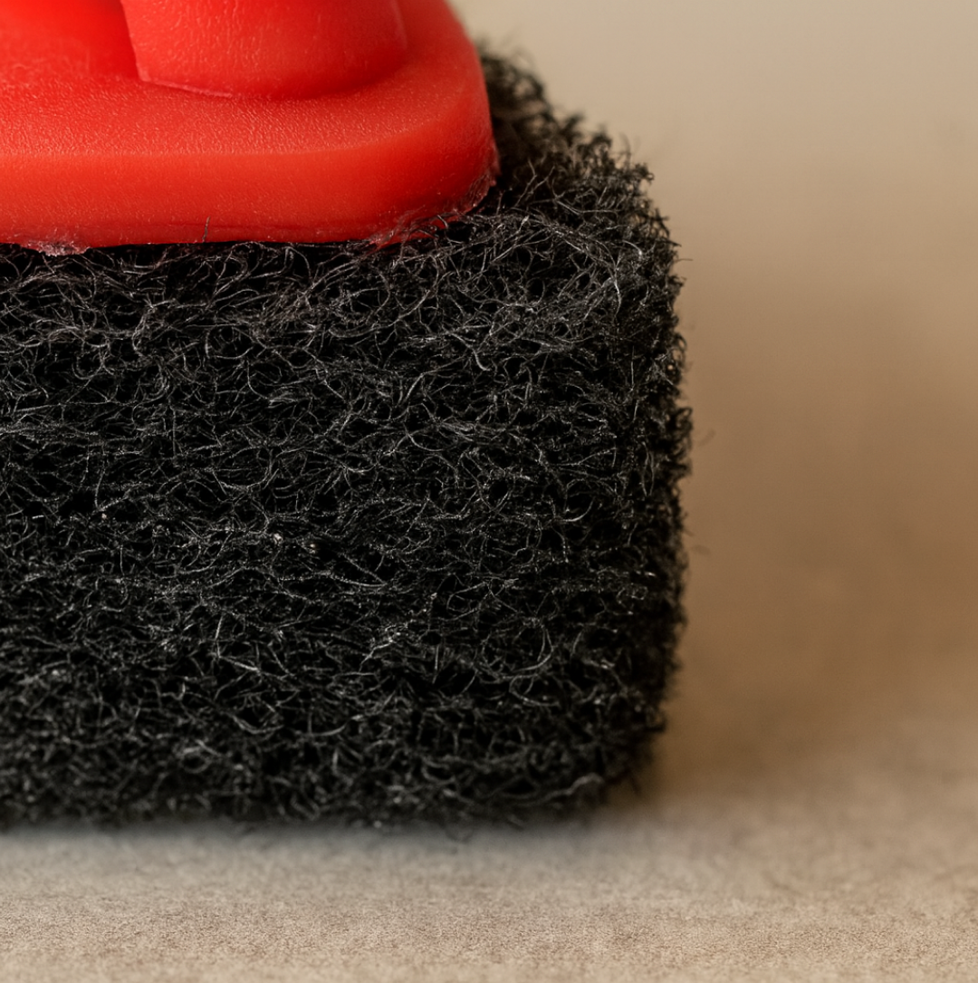 bathroom brush with abrasive scrubber for superior tile cleaning